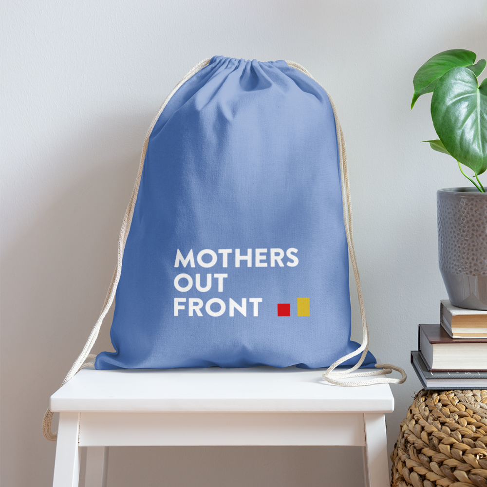 Cotton Drawstring Bag - carolina blue
