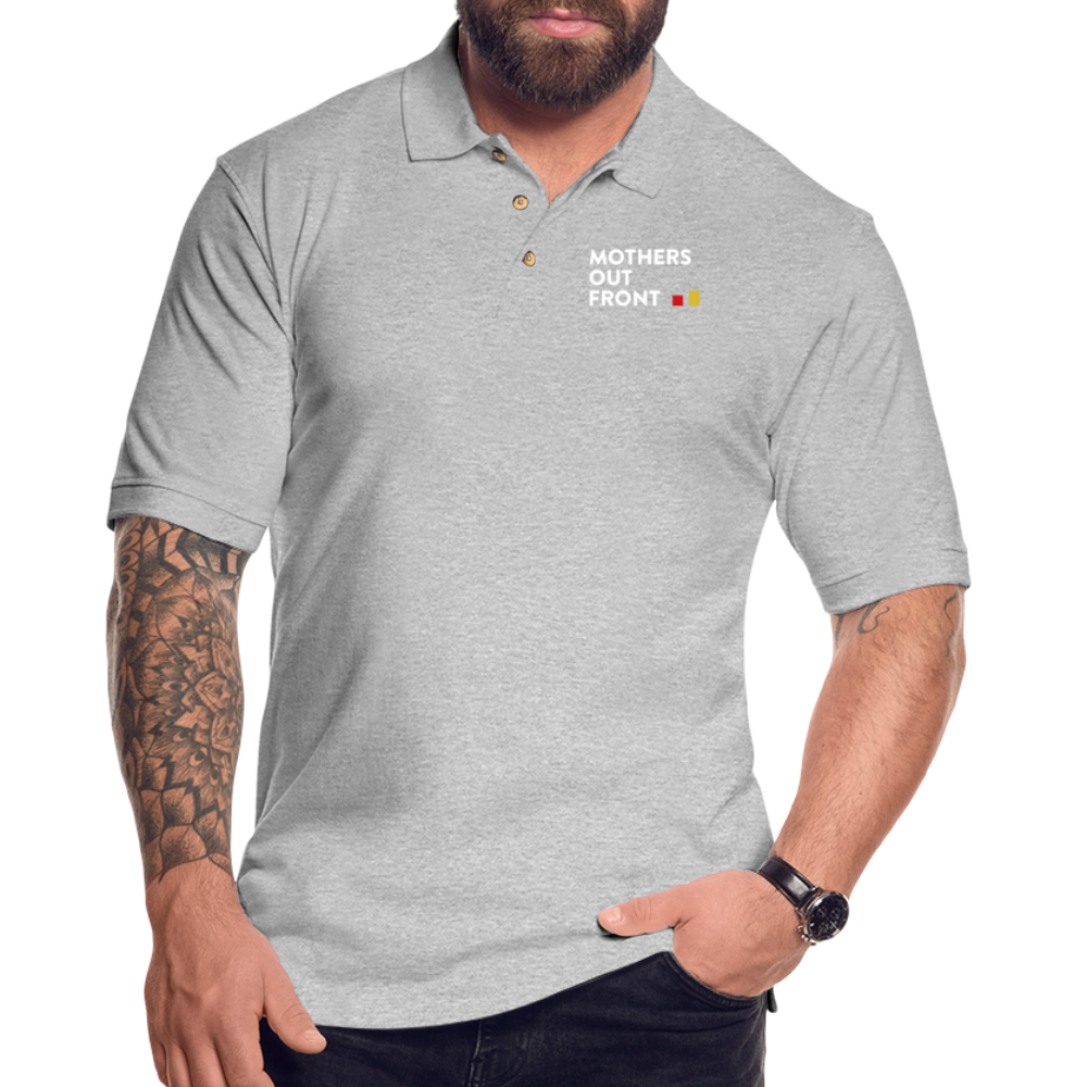 Something About Lobby Day Polo Shirt - Unisex Fit - heather gray