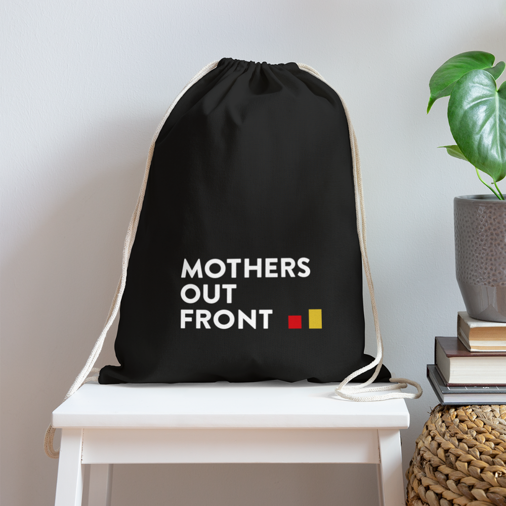 Cotton Drawstring Bag - black